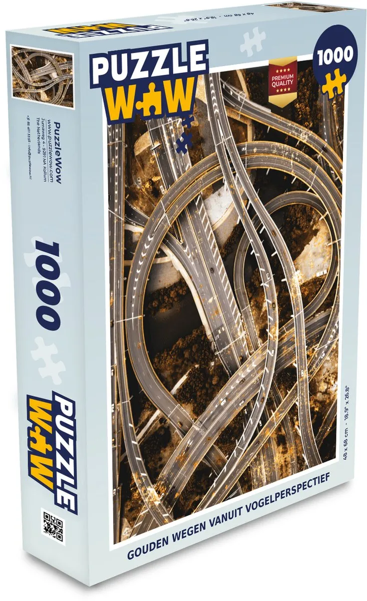 PuzzleWow Snelweg Auto's Legpuzzel 1000 Stuks