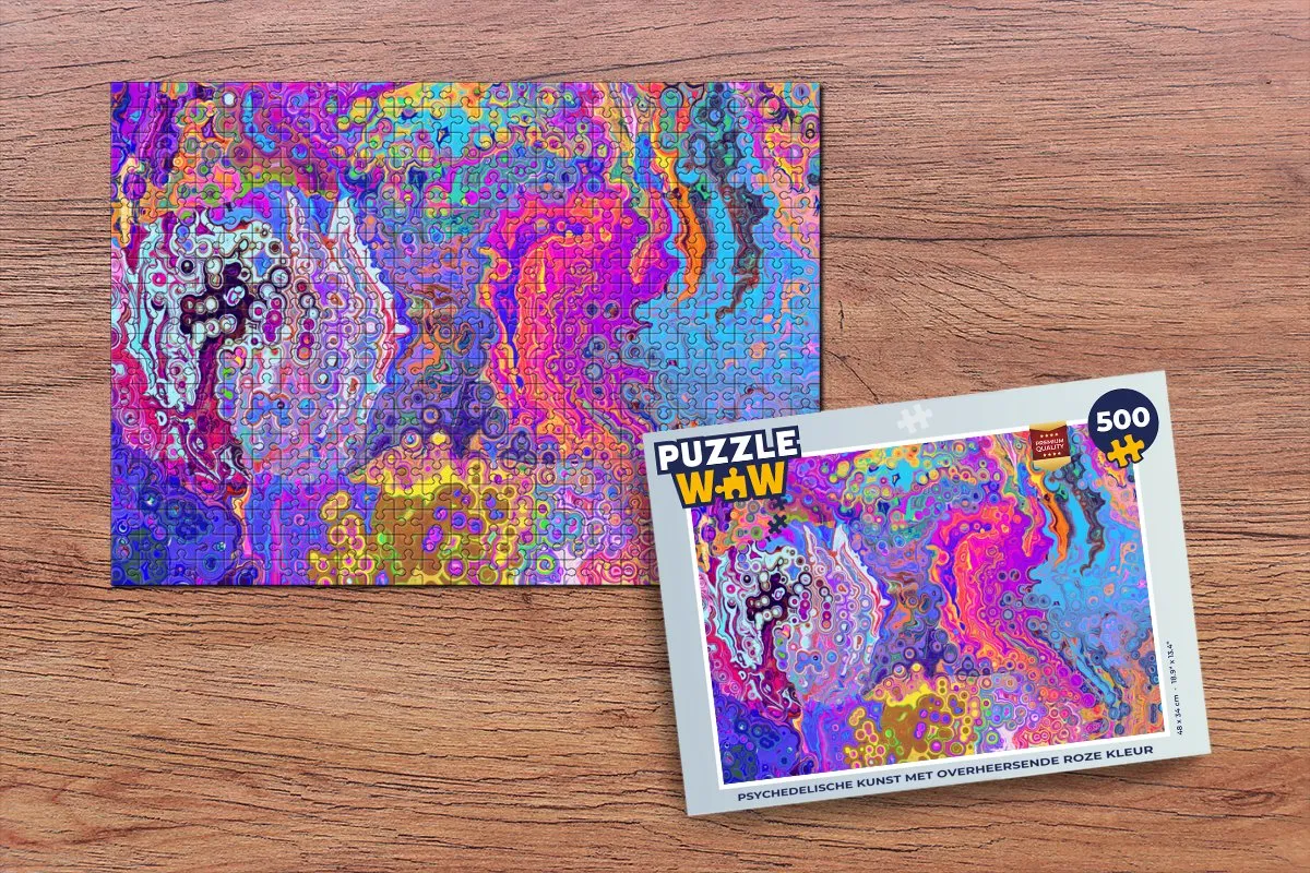 PuzzleWow Psychedelische Legpuzzel 500 Stuks