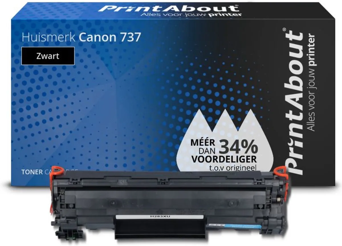 PrintAbout 737-PA Toner Zwart - 2.500 pagina's