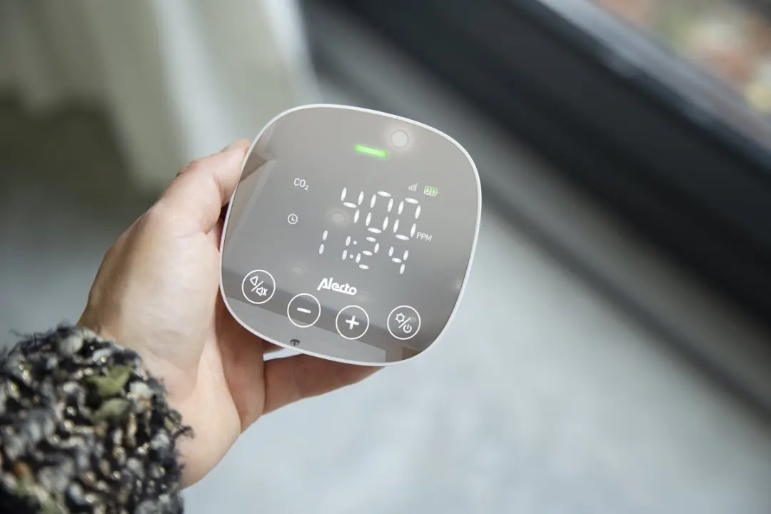 Alecto AQ30 CO2-meter met NDIR-sensor - Luchtvochtigheidsmeter Wit - afbeelding 6 van 6