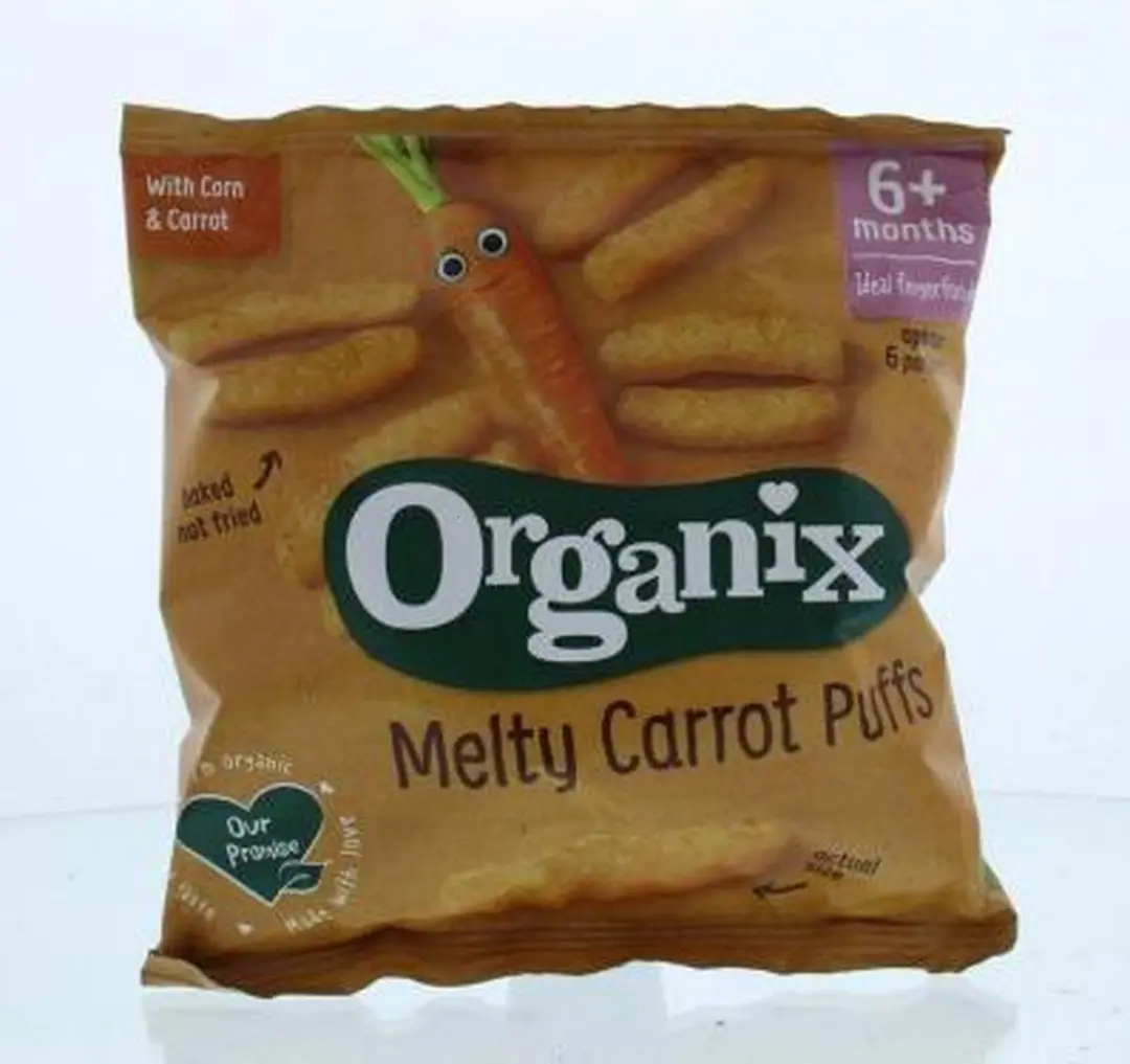 Organix Mais Knabbels met Wortel 20g - afbeelding 3 van 4