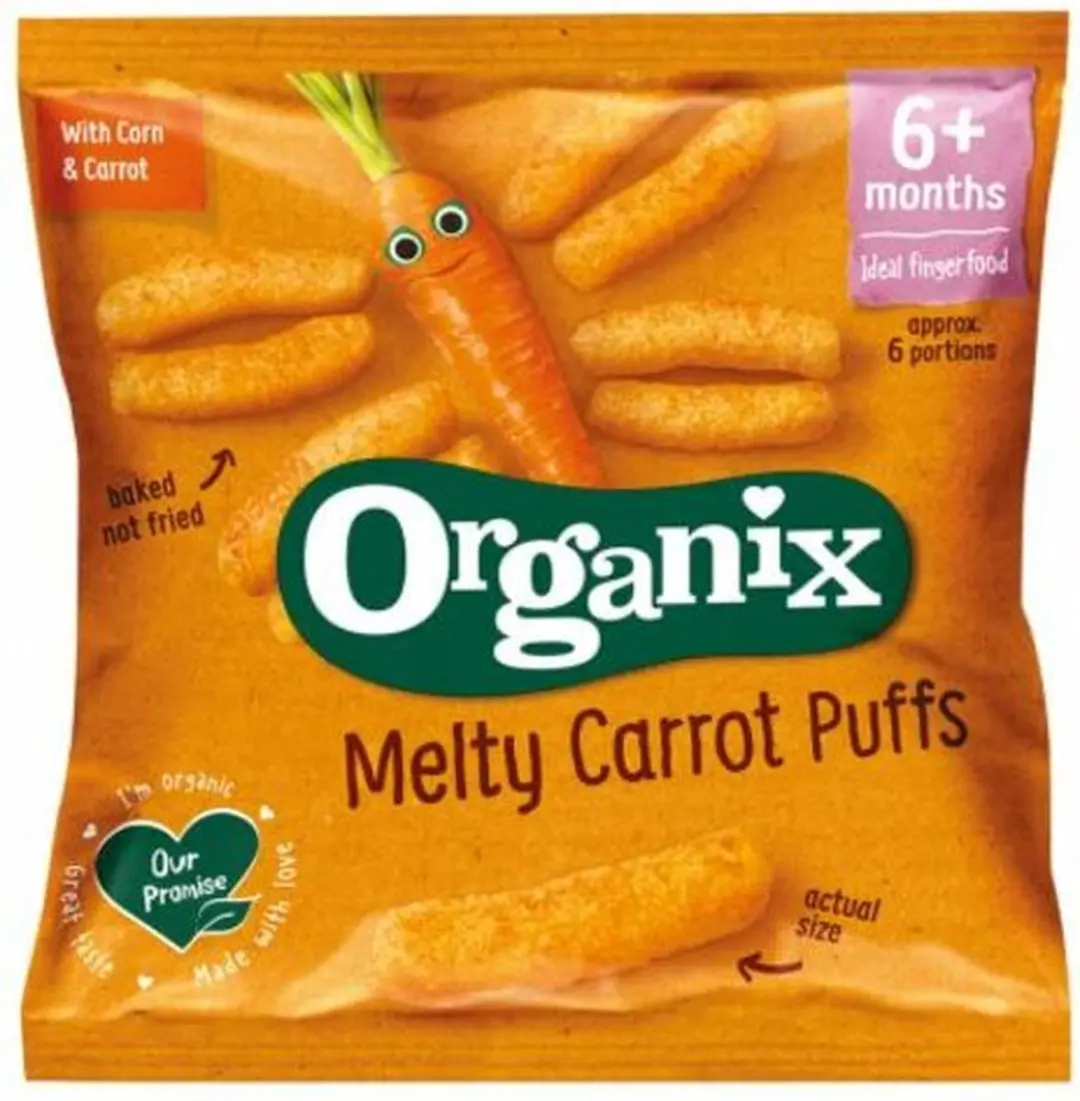 Organix Mais Knabbels met Wortel 20g - afbeelding 4 van 4