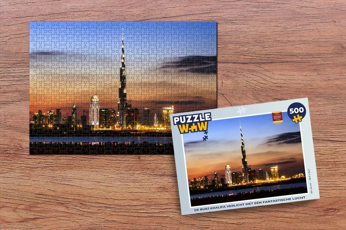 PuzzleWow Legpuzzel De Burj Khalifa 500 Stuks - Multicolor