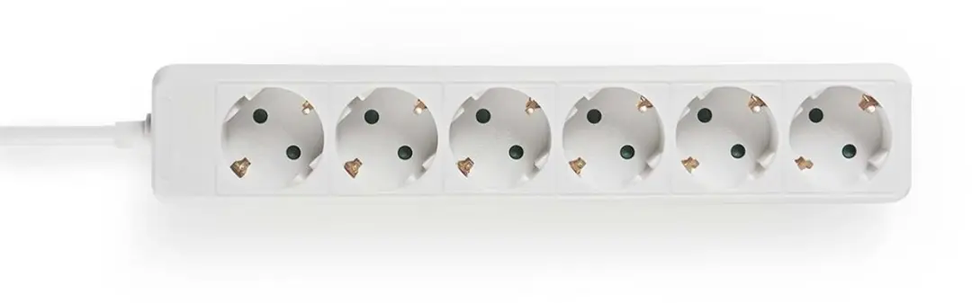 Nedis Stekkerdoos 6-wegs 1.5m 3680W Wit