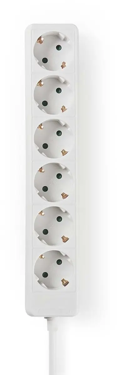 Nedis Stekkerdoos 6-wegs 1.5m 3680W Wit - afbeelding 2 van 4