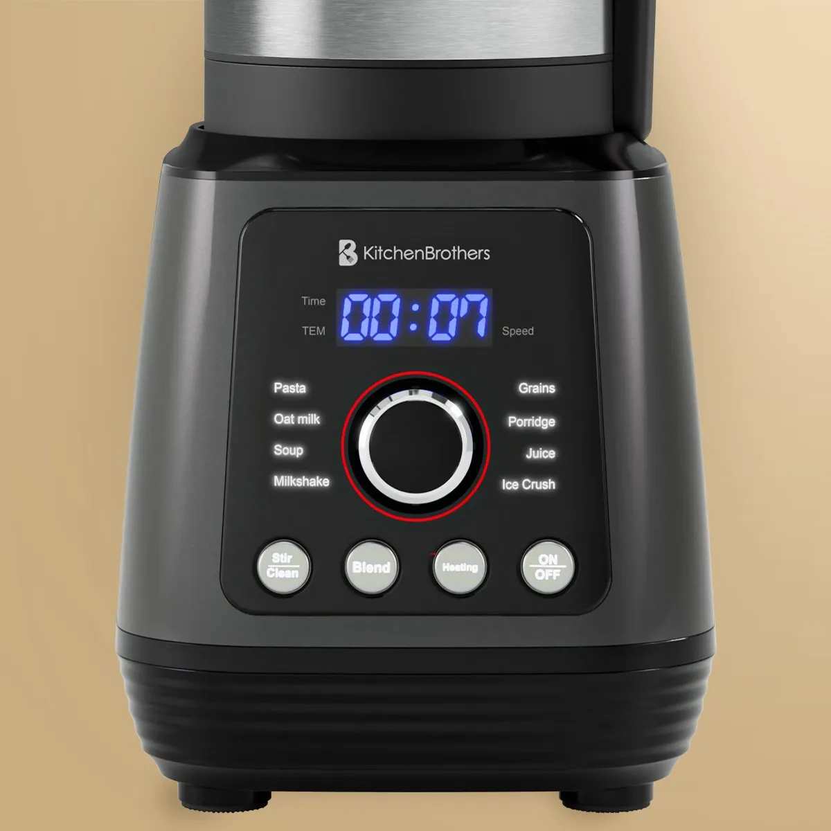KitchenBrothers Thermoblender 1.75L - 1000W - Zwart - afbeelding 6 van 6