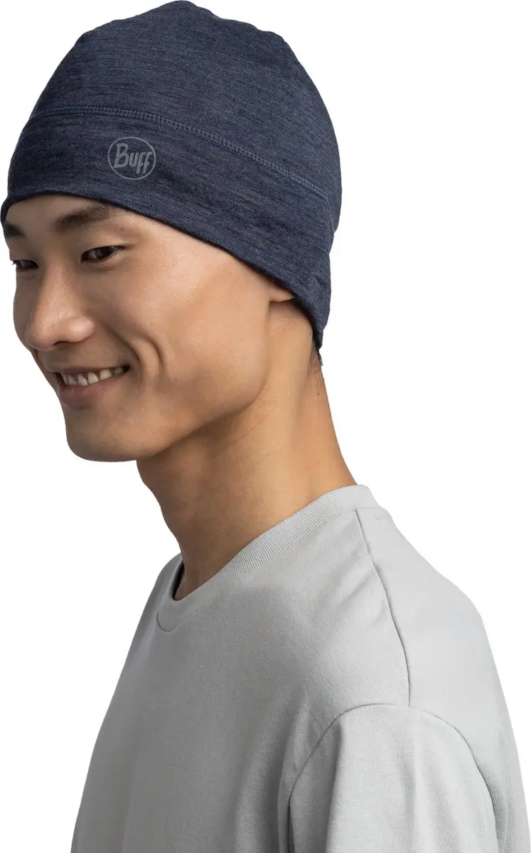 Buff Merino Lightweight Muts - One Size - Blauw - afbeelding 5 van 6