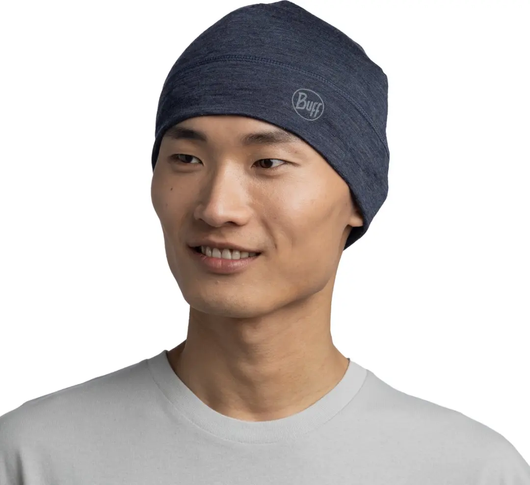 Buff Merino Lightweight Muts - One Size - Blauw - afbeelding 6 van 6