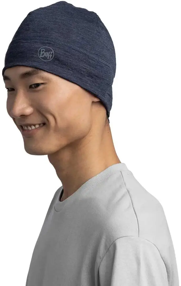 Buff Merino Lightweight Muts - One Size - Blauw - afbeelding 3 van 6