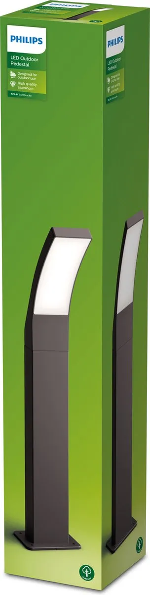 Philips Splay Pedestal Antraciet 12W Warm Wit - afbeelding 6 van 6