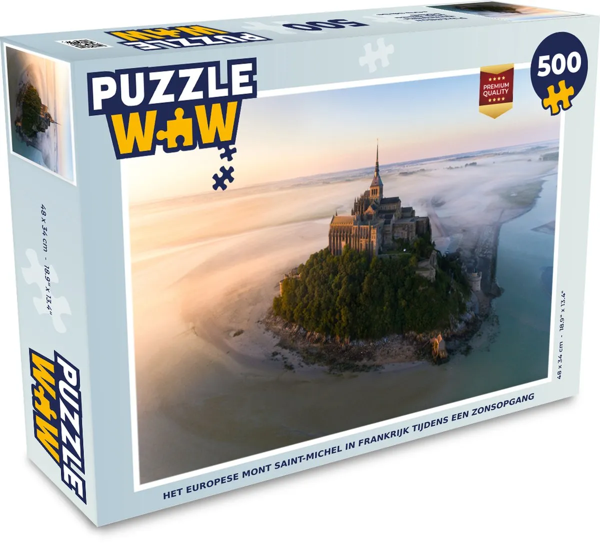 PuzzleWow Kasteel Frankrijk Legpuzzel 500 Stuks - Multicolor