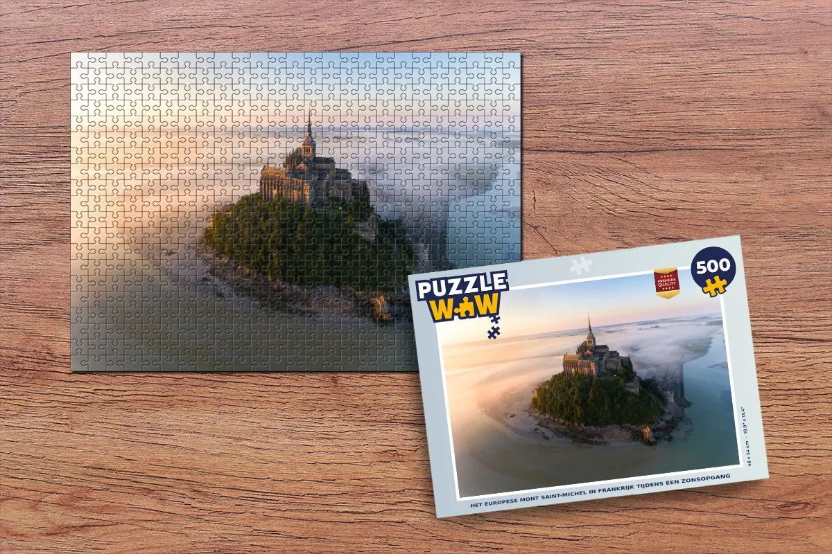 PuzzleWow Kasteel Frankrijk Legpuzzel 500 Stuks - Multicolor