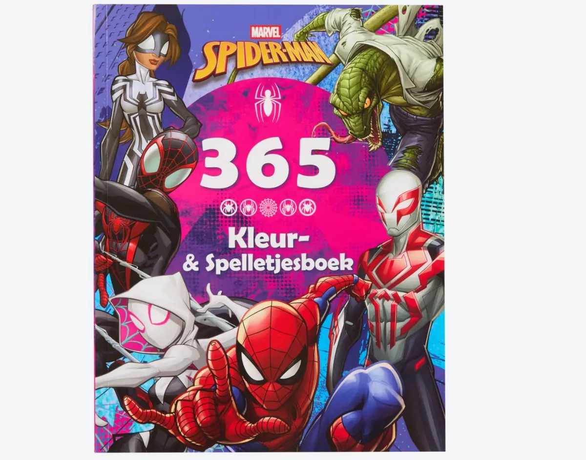 Marvel Spiderman Kleurboek & Spelletjesboek 365 Pagina's