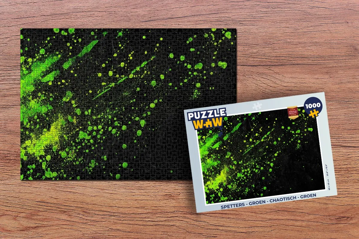 PuzzleWow Spetters Legpuzzel 1000 Stuks - Groen