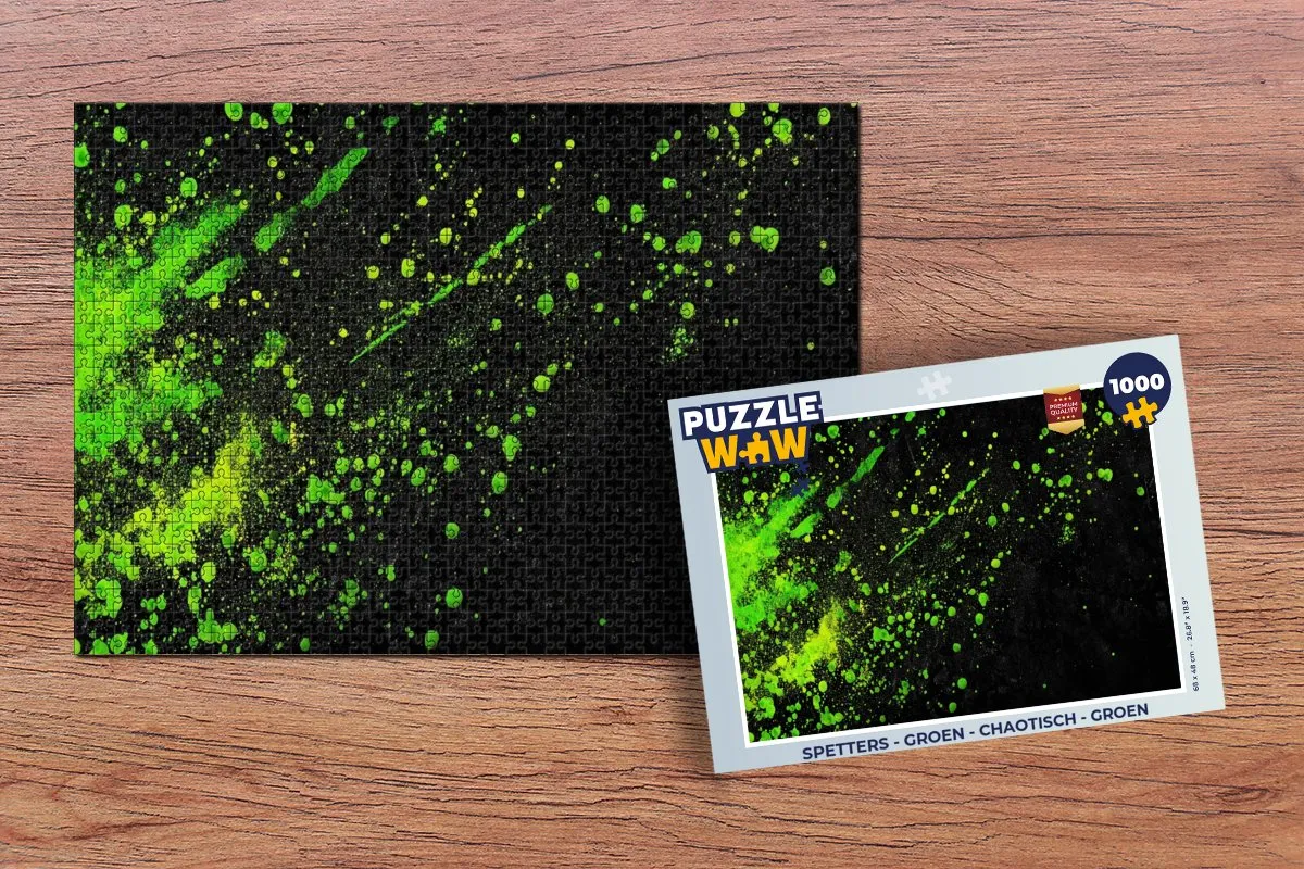 PuzzleWow Spetters Legpuzzel 1000 Stuks - Groen