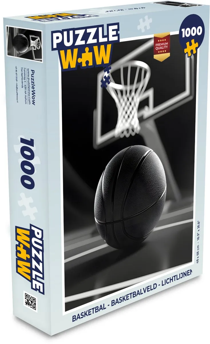 PuzzleWow Basketbal Legpuzzel 1000 Stuks