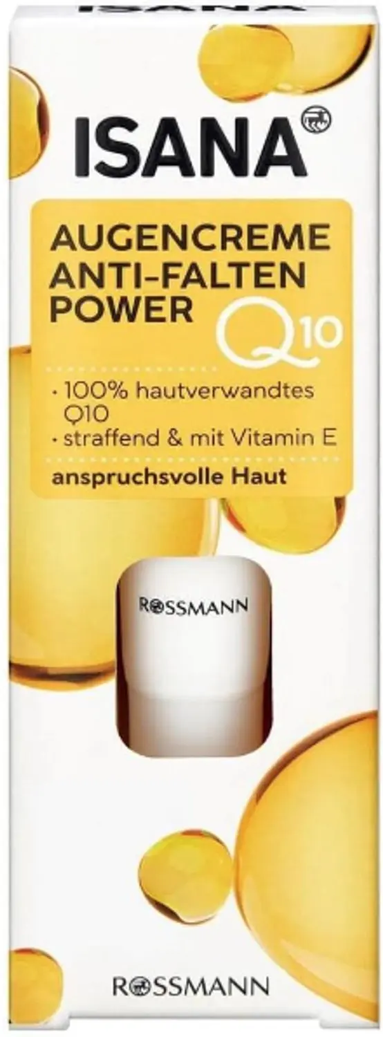 ISANA Q10 Oogcrème 15 ml voor de veeleisende huid, Q10 parfumvrij, vermindert d