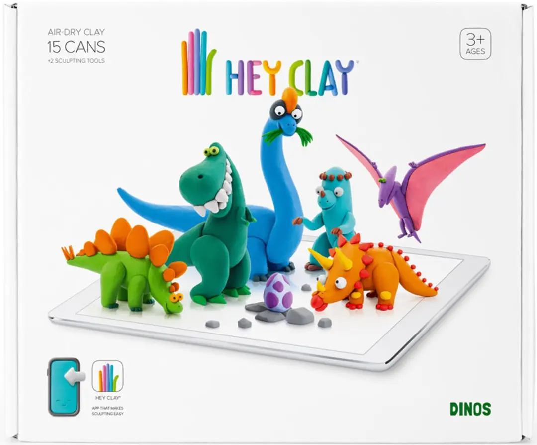 Tomy klei speelgoed HEY CLAY dinosaurus set creatief knutselen.