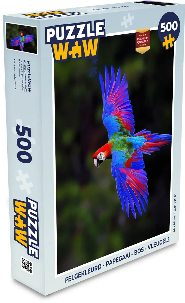 PuzzleWow Papegaai Bos Legpuzzel 500 Stuks