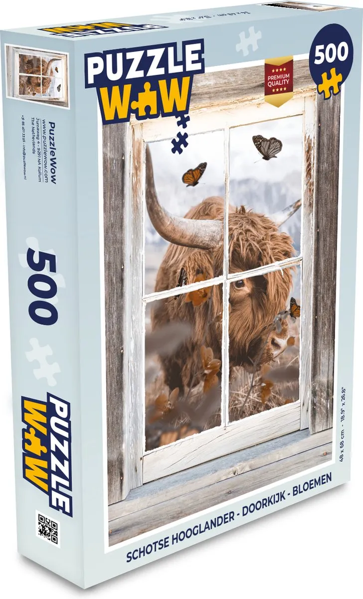 PuzzleWow Schotse Hooglander Legpuzzel 500 Stuks