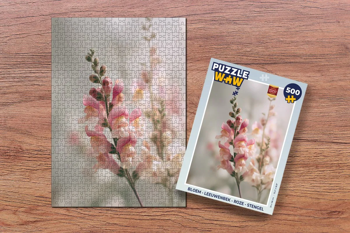 PuzzleWow Legpuzzel Leeuwenbek Roze 500 Stuks - MPN 8721406861508