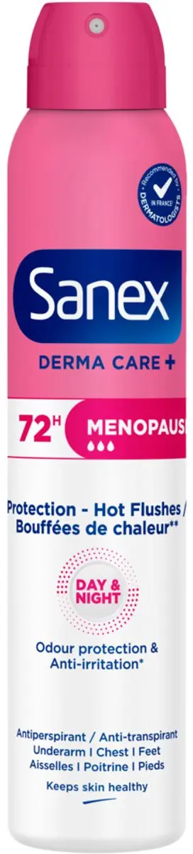 Sanex Derma Care+ Menopause Deodorant Spray 200ml - afbeelding 2 van 2