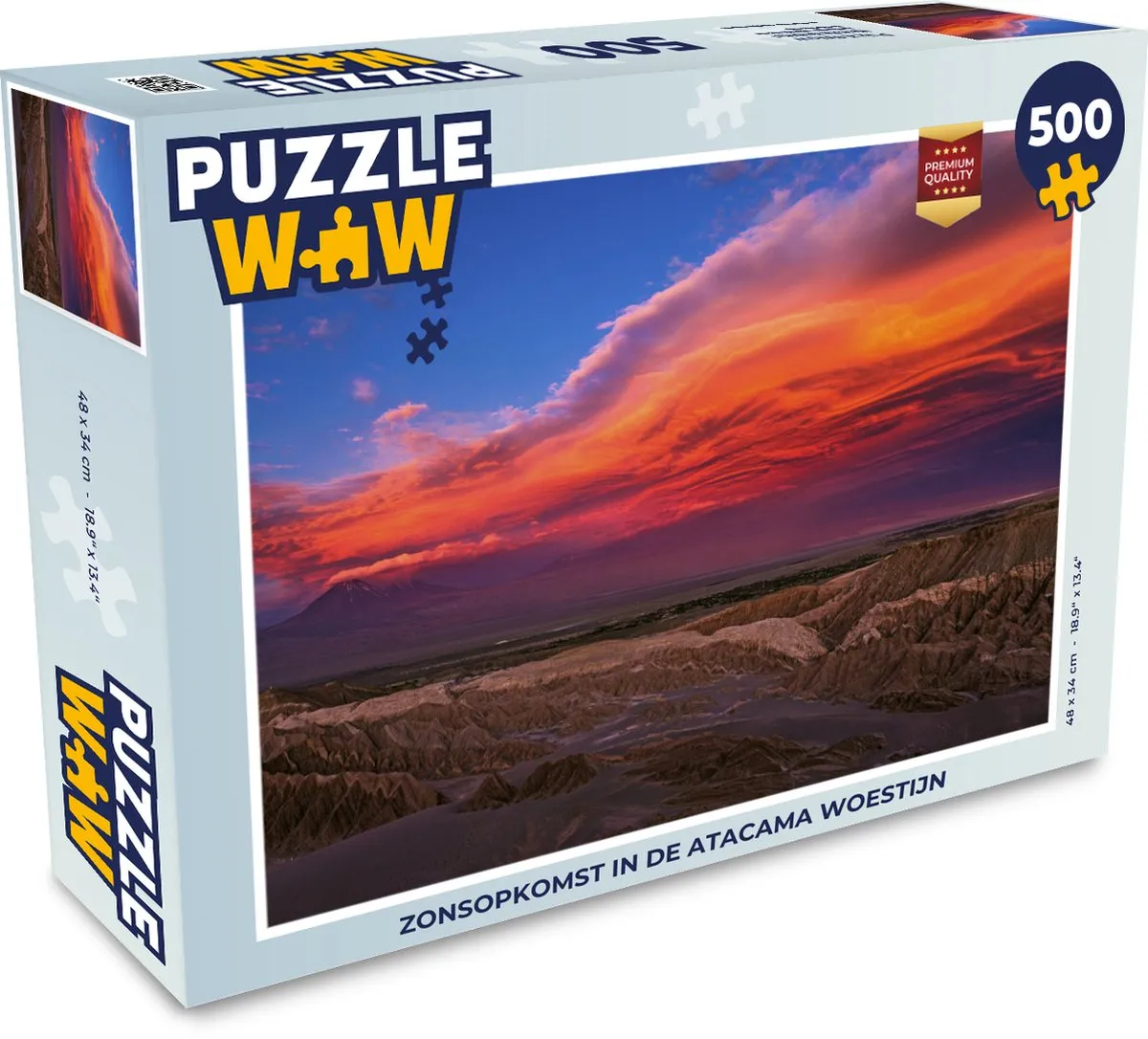 PuzzleWow Zonsopkomst Atacama Legpuzzel 500 Stuks - Multicolor