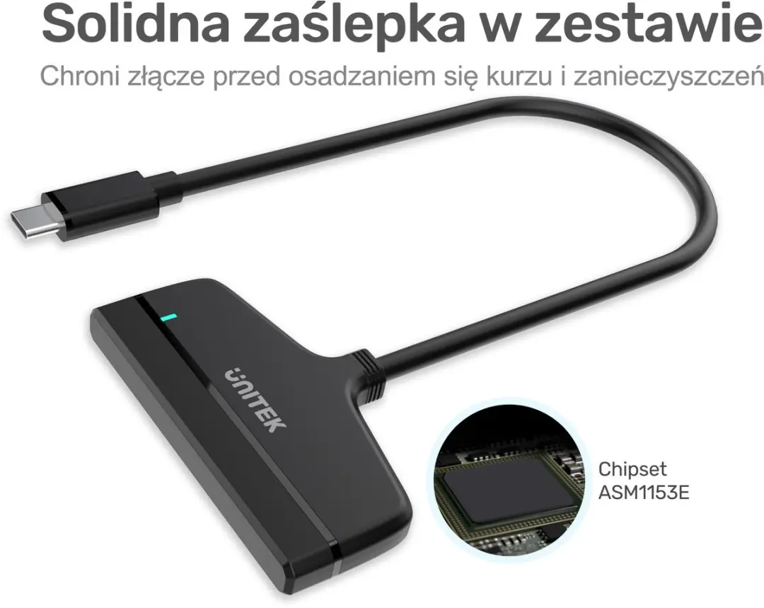 Unitek Y-1096A USB-C naar SATA Adapter - Zwart - afbeelding 2 van 6