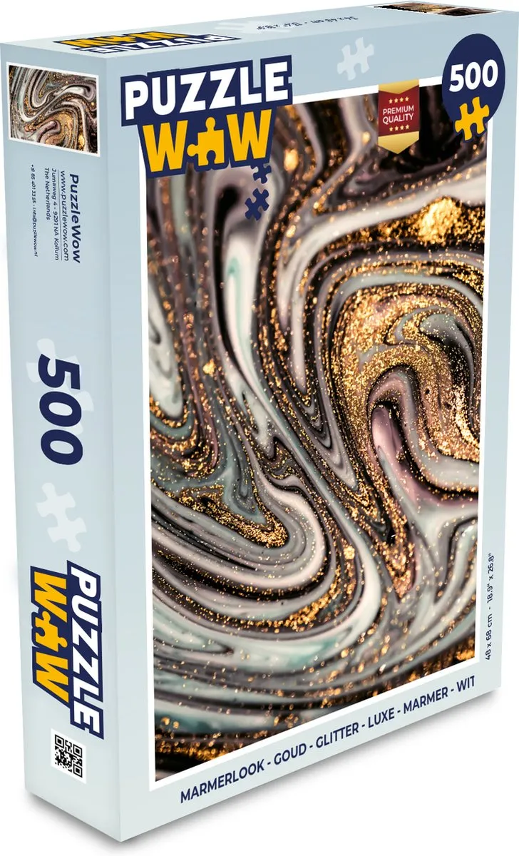 PuzzleWow Marmerlook Puzzel 500 Stuks