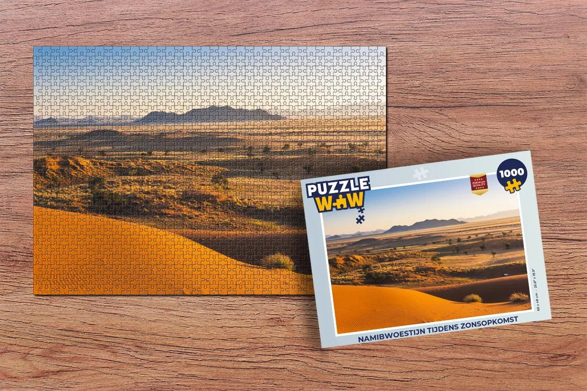 PuzzleWow Namibwoestijn Zonsopgang Legpuzzel 1000 Stuks - Multicolor