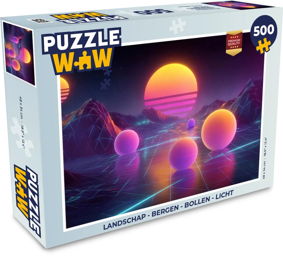 PuzzleWow Bergen & Bollen Legpuzzel 500 Stuks