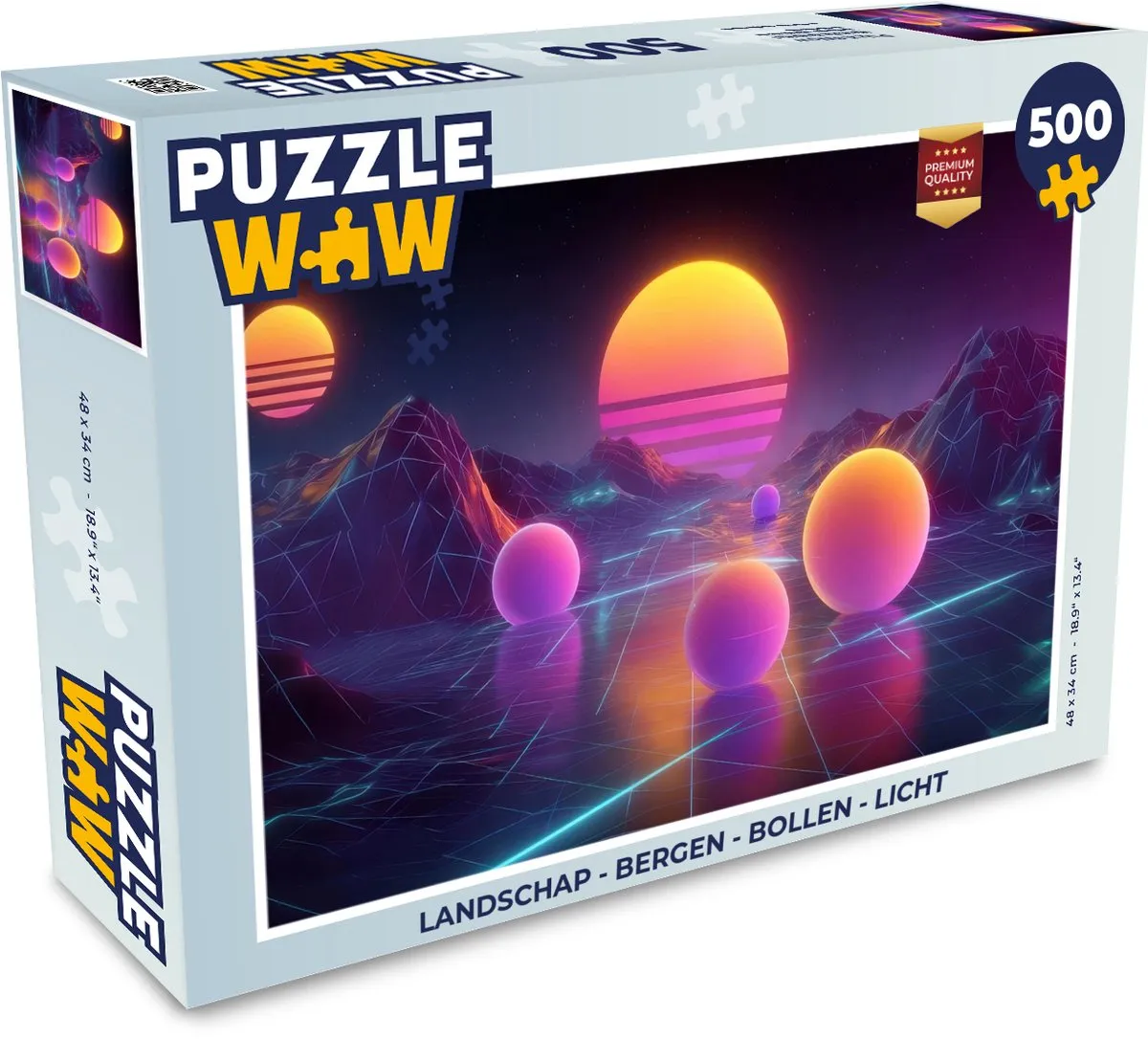 PuzzleWow Bergen & Bollen Legpuzzel 500 Stuks