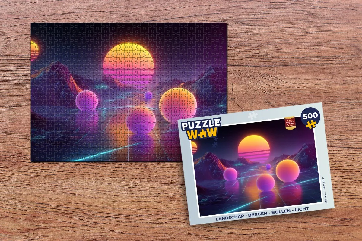 PuzzleWow Bergen & Bollen Legpuzzel 500 Stuks