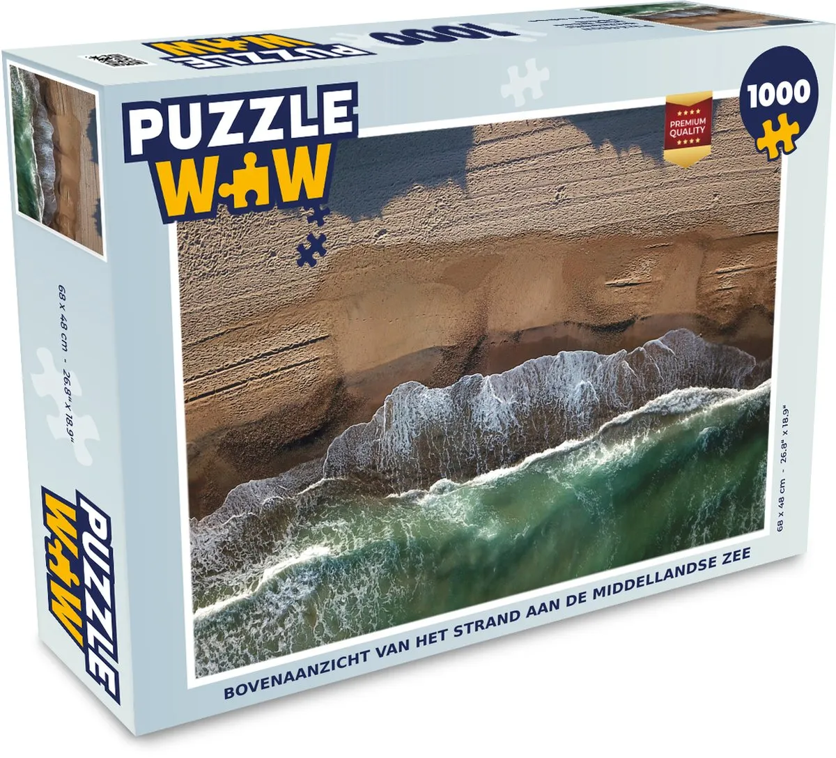 PuzzleWow Legpuzzel 1000 Stuks Spanje Strand - Multicolor