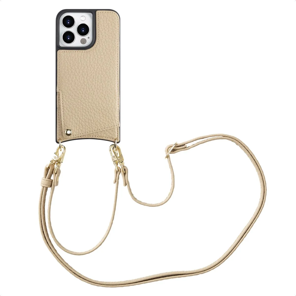 Selencia Hoesje iPhone 14 Pro Beige