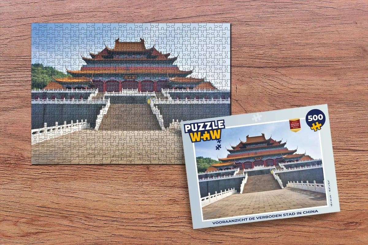 PuzzleWow Legpuzzel Verboden Stad 500 Stuks - Multicolor