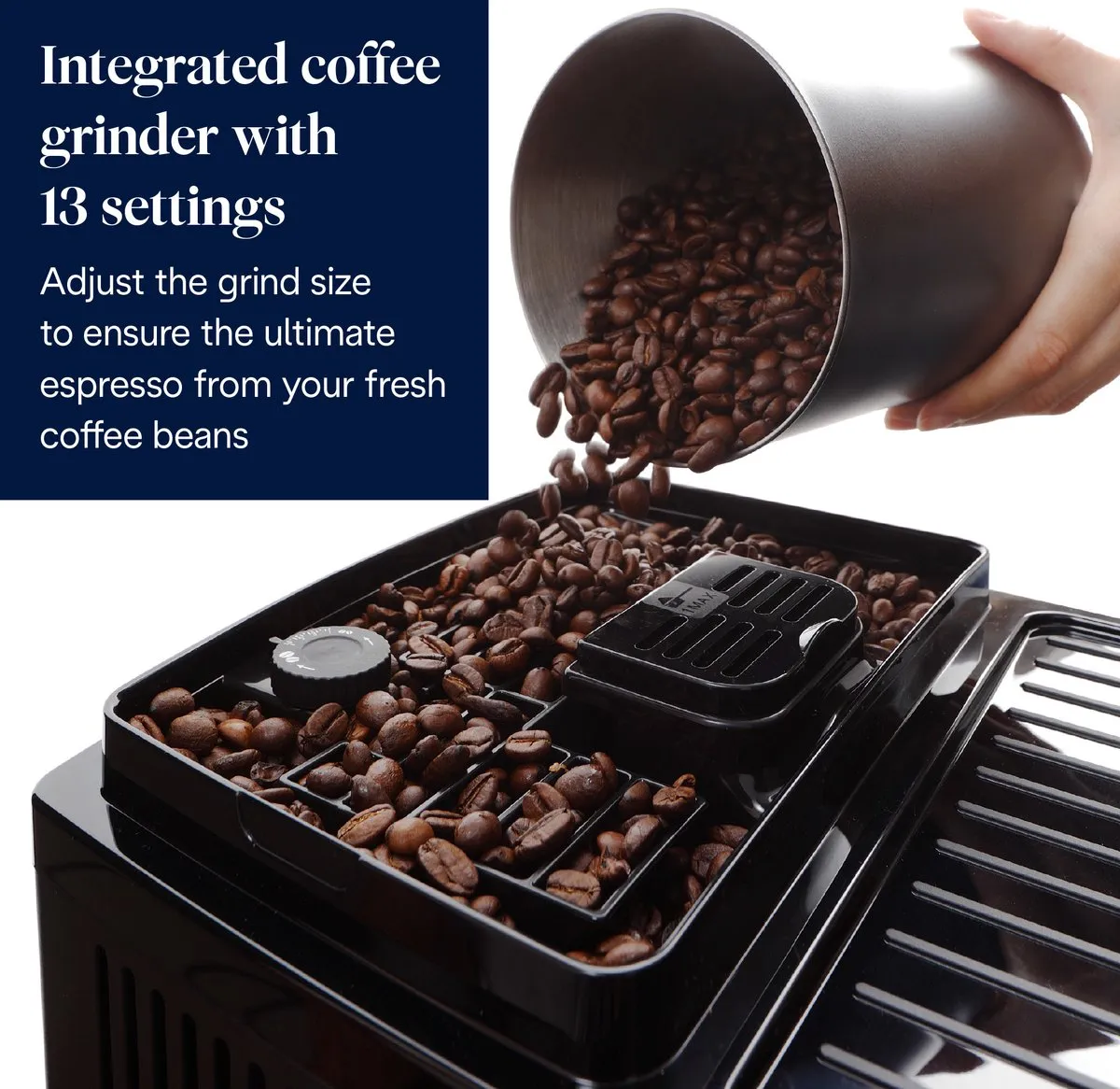 De'Longhi Magnifica ECAM220.60.B Koffiezetapparaat - Volledig Automatisch - 1450W - Zilver/Zwart