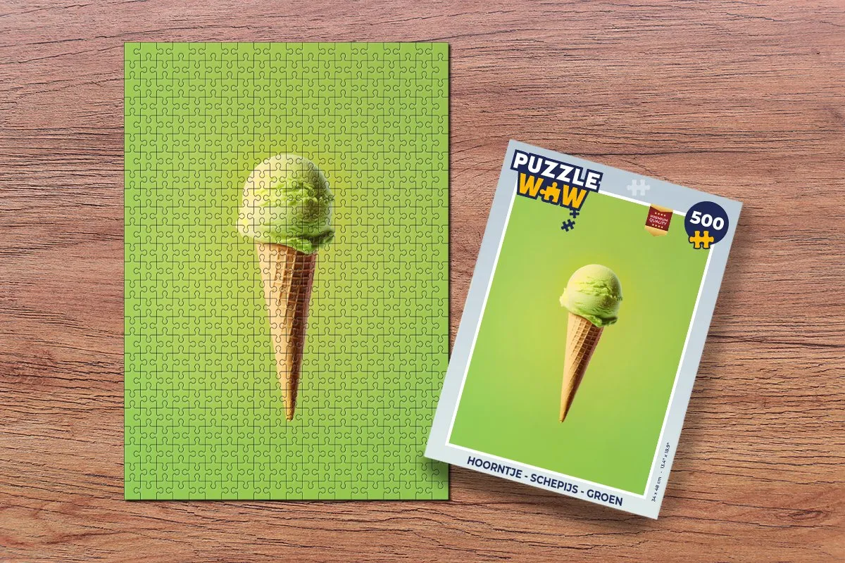 PuzzleWow Hoorntje Schepijs Groen Legpuzzel 500 Stuks