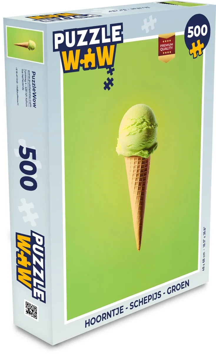 PuzzleWow Hoorntje Schepijs Groen Legpuzzel 500 Stuks