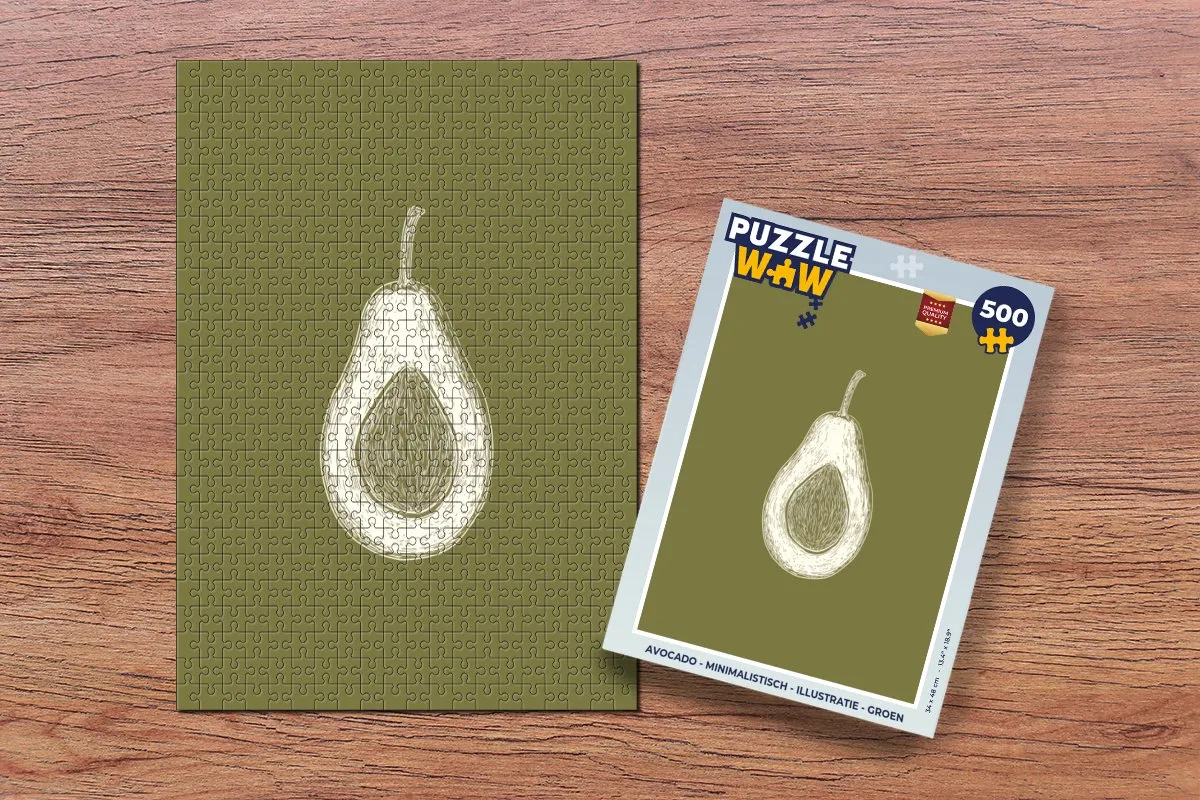 PuzzleWow Avocado Legpuzzel 500 Stuks - Groen