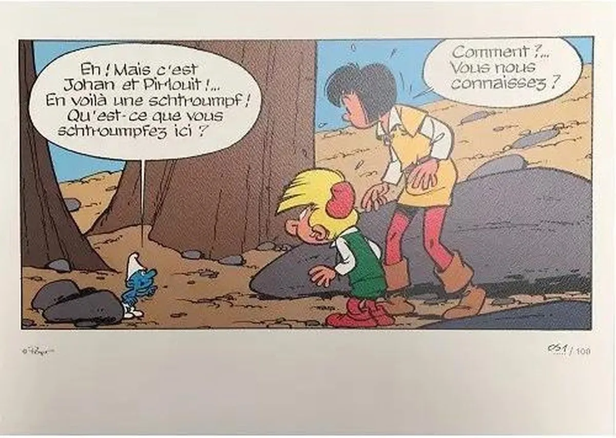 De Smurfen Litho Johan en Pirrewiet 100 Stuks
