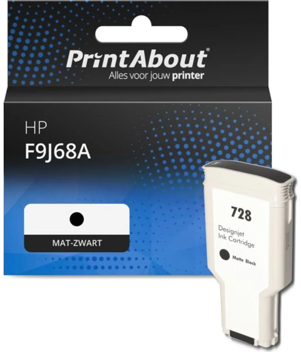 PrintAbout HP F9J68A Mat-zwart Inktcartridge XL 300ml