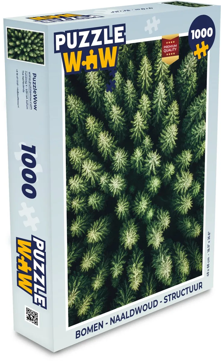PuzzleWow Bomen - Naaldwoud Legpuzzel 1000 Stuks