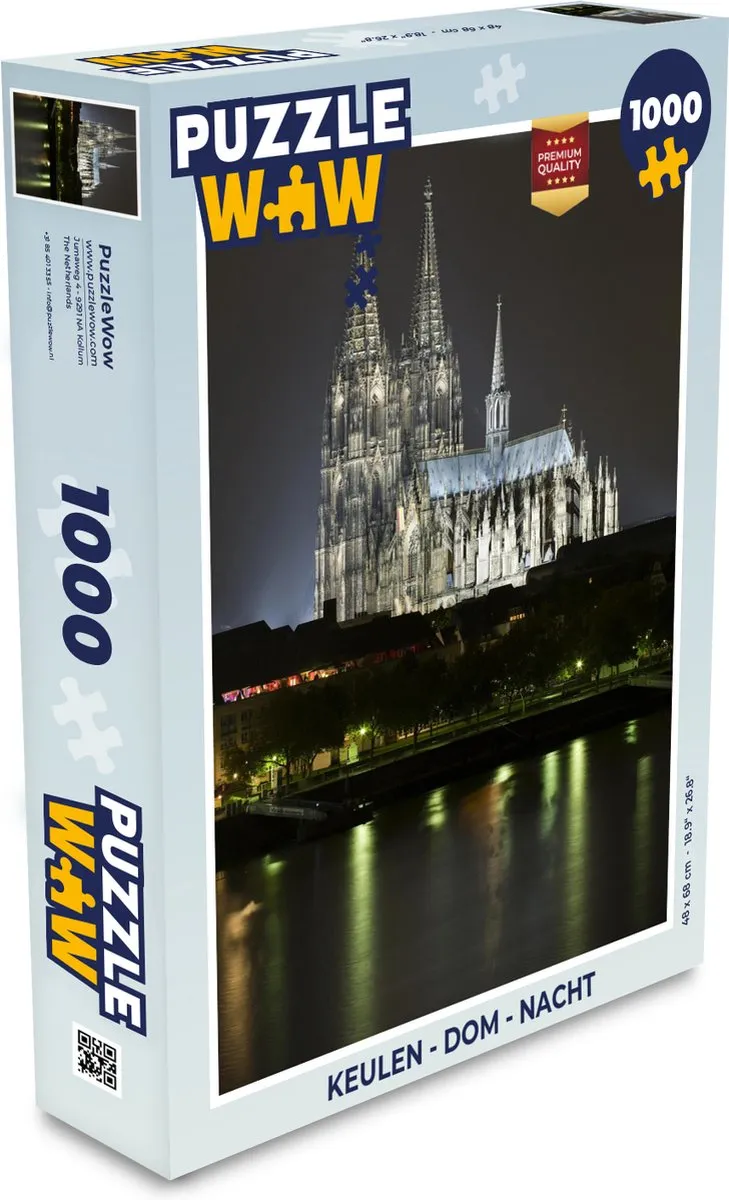 PuzzleWow Keulen Dom Nacht Legpuzzel 1000 Stuks