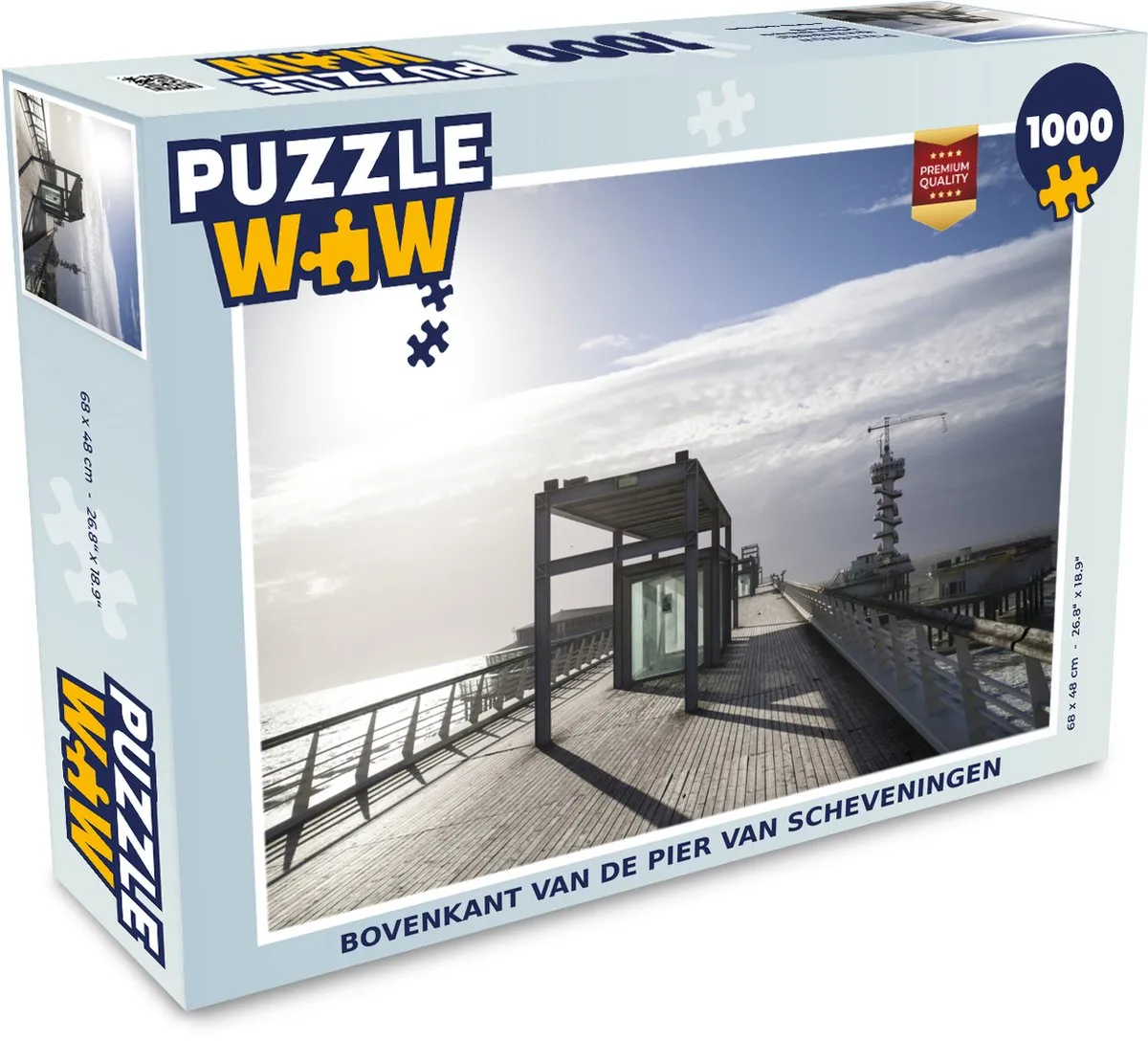 PuzzleWow Legpuzzel Bovenkant van de Pier Scheveningen 1000 Stuks - Multicolor