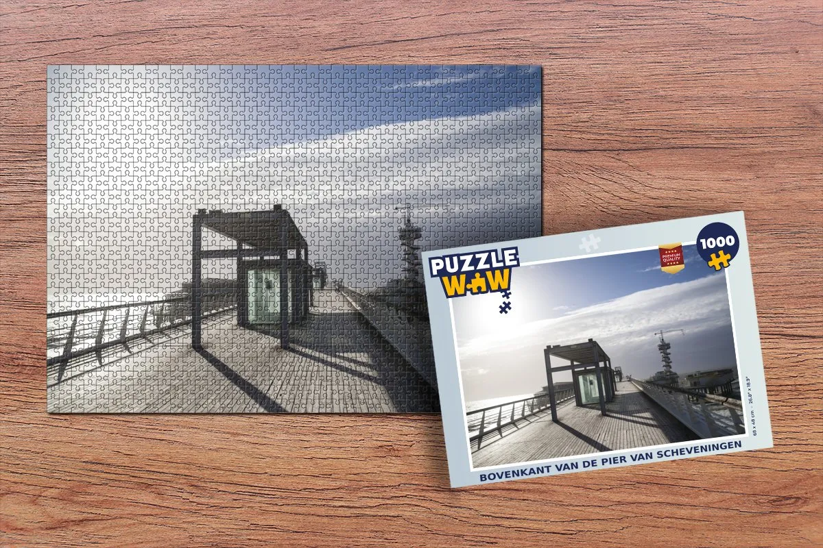 PuzzleWow Legpuzzel Bovenkant van de Pier Scheveningen 1000 Stuks - Multicolor