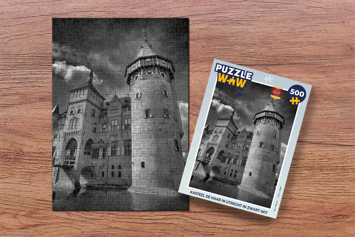 PuzzleWow Legpuzzel Kasteel de Haar 500 Stuks - Multicolor