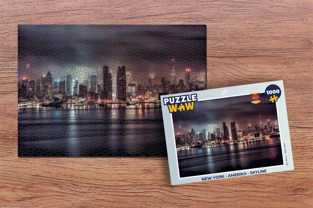 PuzzleWow New York Skyline Legpuzzel 1000 Stuks - Multicolor