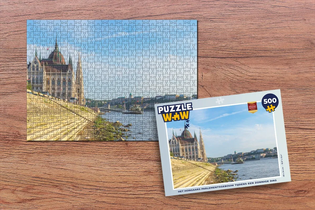 PuzzleWow Het Hongaars Parlement 500 Stuks Legpuzzel - Multicolor