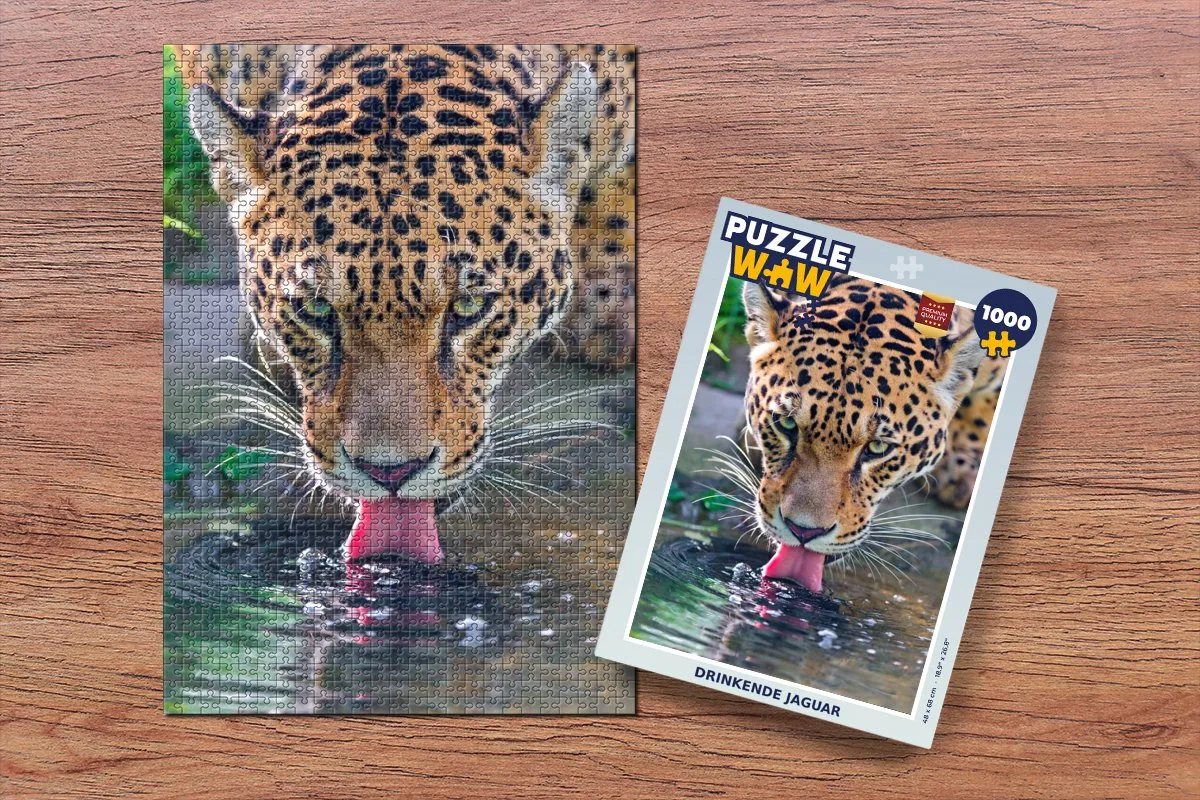PuzzleWow Jaguar Legpuzzel 1000 Stuks - Multicolor